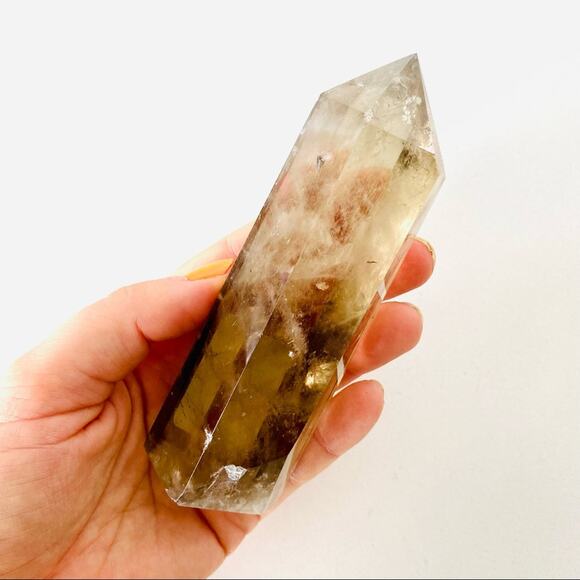 Citrine Polished Genuine 4.5” Crystal Point Boho Gypsy Meditation Yoga Gemstone - Picture 3 of 6